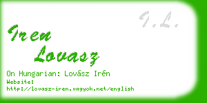 iren lovasz business card