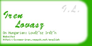 iren lovasz business card